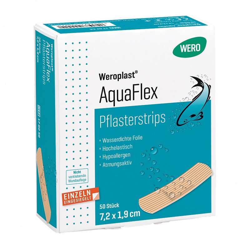 Cerotti strips Weroplast® AquaFlex, 7.2 x 1.9 cm