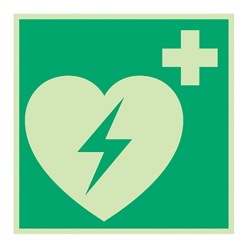 Rettungszeichen "Defibrillator"