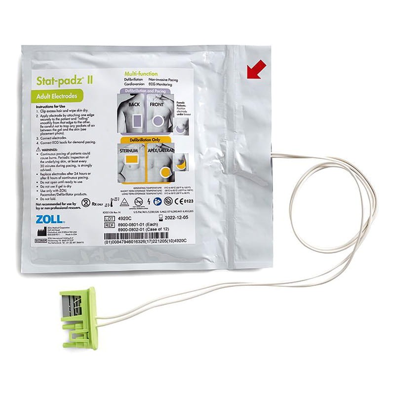 Electrode Stat Padz II pour Zoll AED Plus